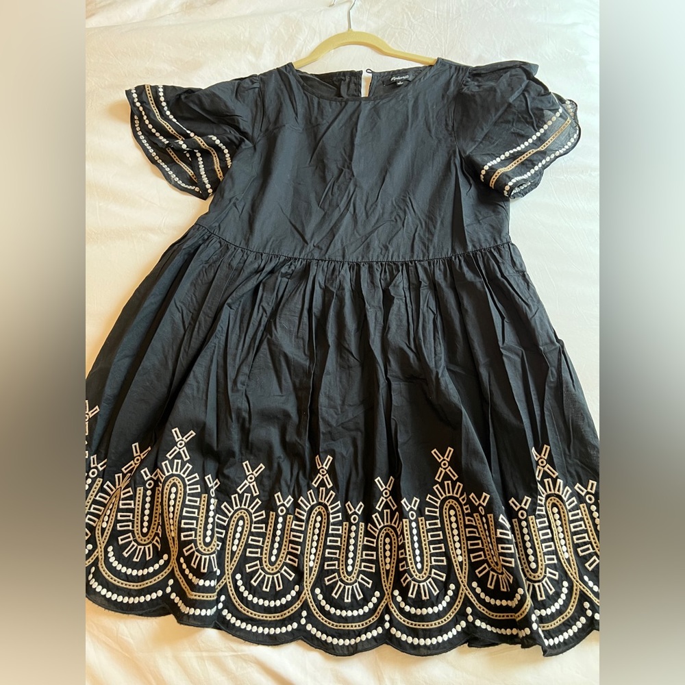 Madewell Black dress with pattern